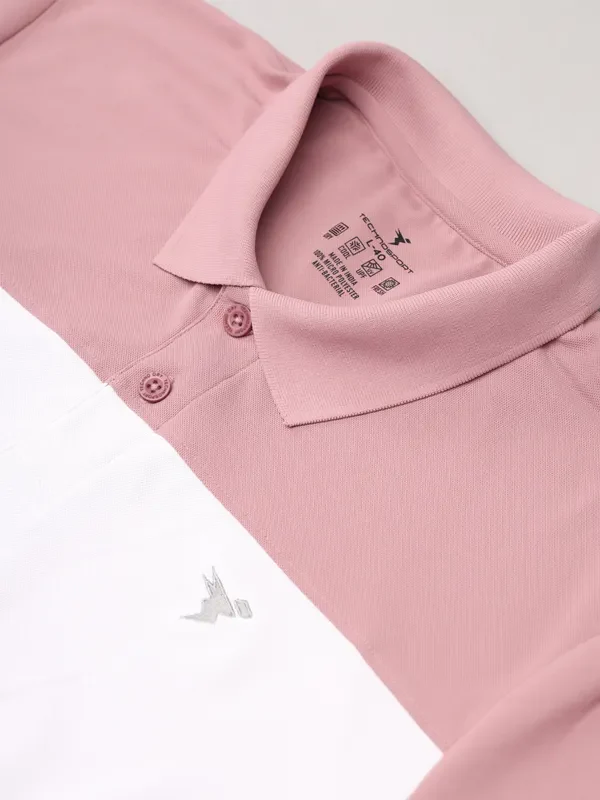 Men Colorblock Slim Fit Polo T-shirt with MATPIQ - Image 3