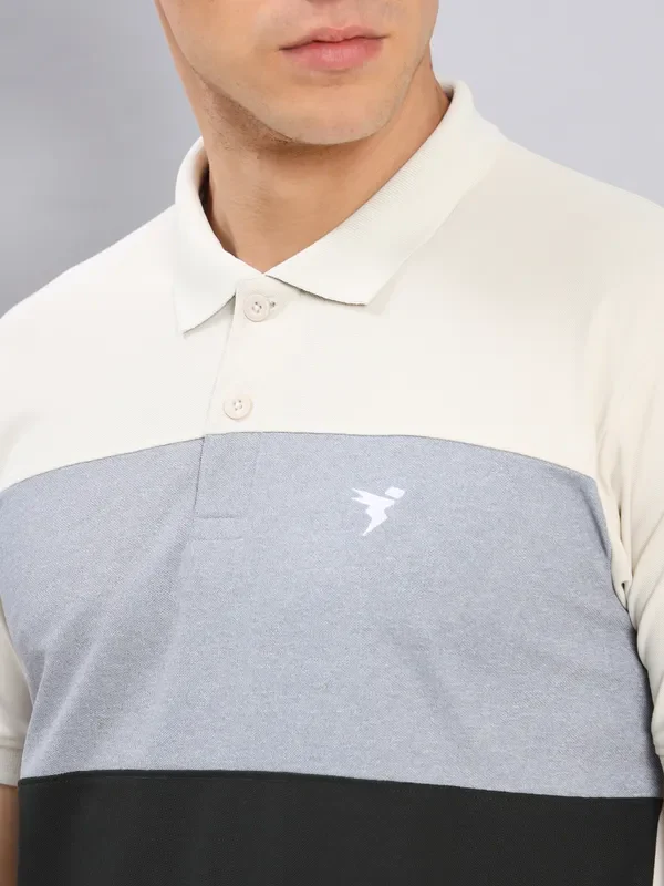 Men Colorblock Slim Fit Polo T-shirt with MATPIQ - Image 5