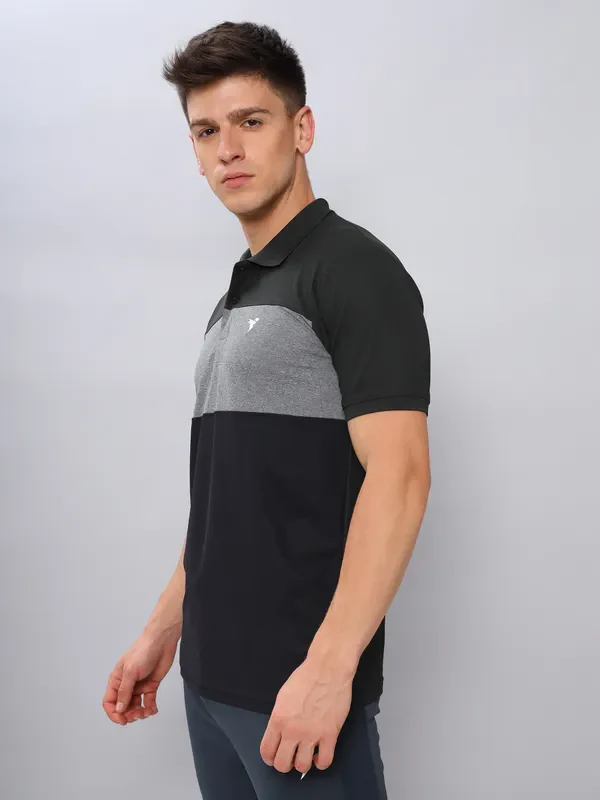 Men Colorblock Slim Fit Polo T-shirt with MATPIQ - Image 6