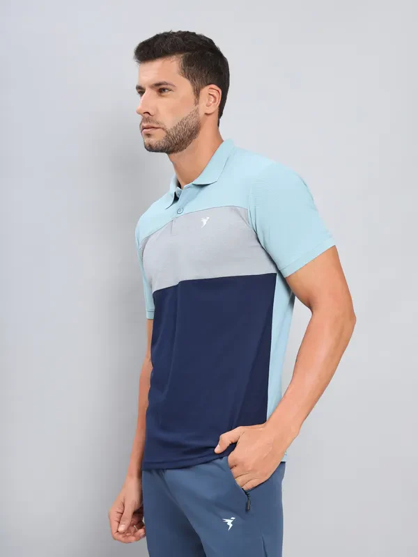 Men Colorblock Slim Fit Polo T-shirt with MATPIQ - Image 6