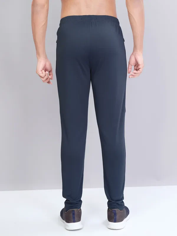 Men Solid Slim Fit Trackpants with TECHNO DRY - Image 4