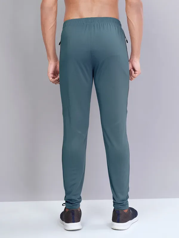 Men Solid Slim Fit Trackpants with TECHNO DRY - Image 4