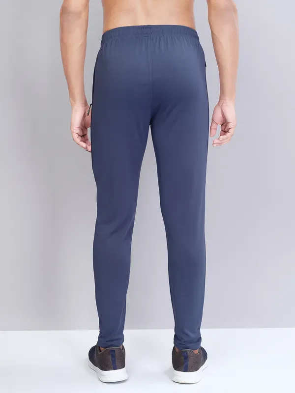 Men Solid Slim Fit Trackpants with TECHNO DRY - Image 4