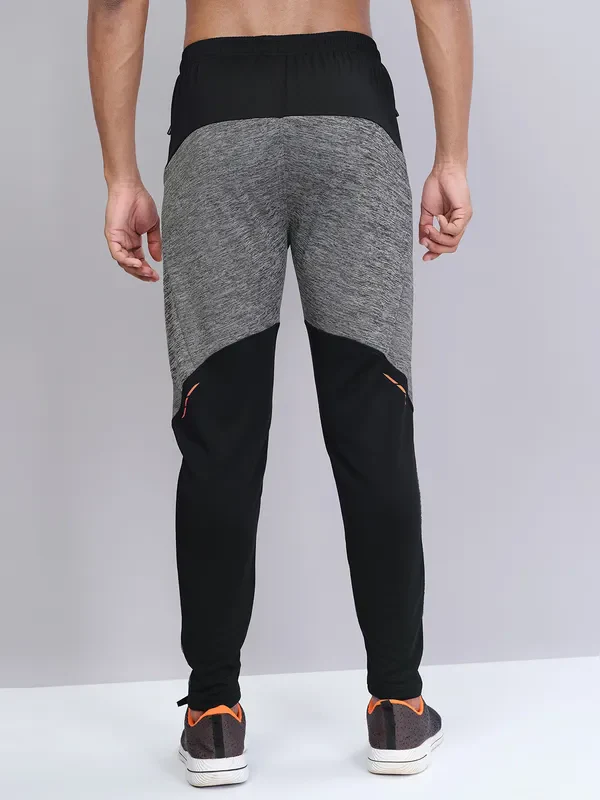 Men Melange Slim Fit Trackpants with TECHNO DRY - Image 4