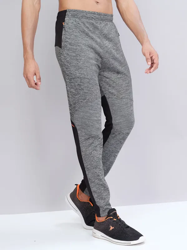 Men Melange Slim Fit Trackpants with TECHNO DRY - Image 6