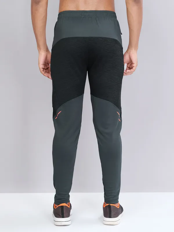 Men Melange Slim Fit Trackpants with TECHNO DRY - Image 4