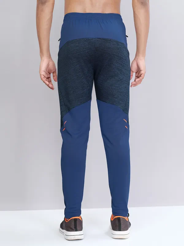Men Melange Slim Fit Trackpants with TECHNO DRY - Image 3
