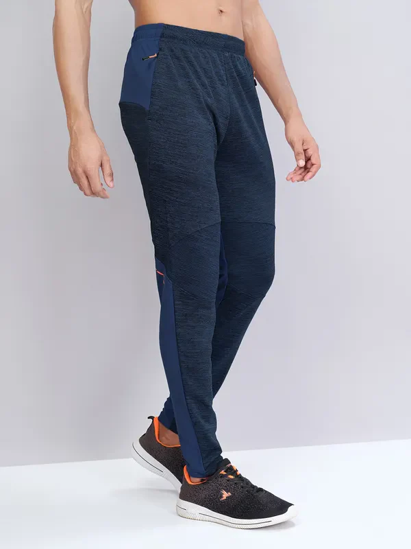 Men Melange Slim Fit Trackpants with TECHNO DRY - Image 5