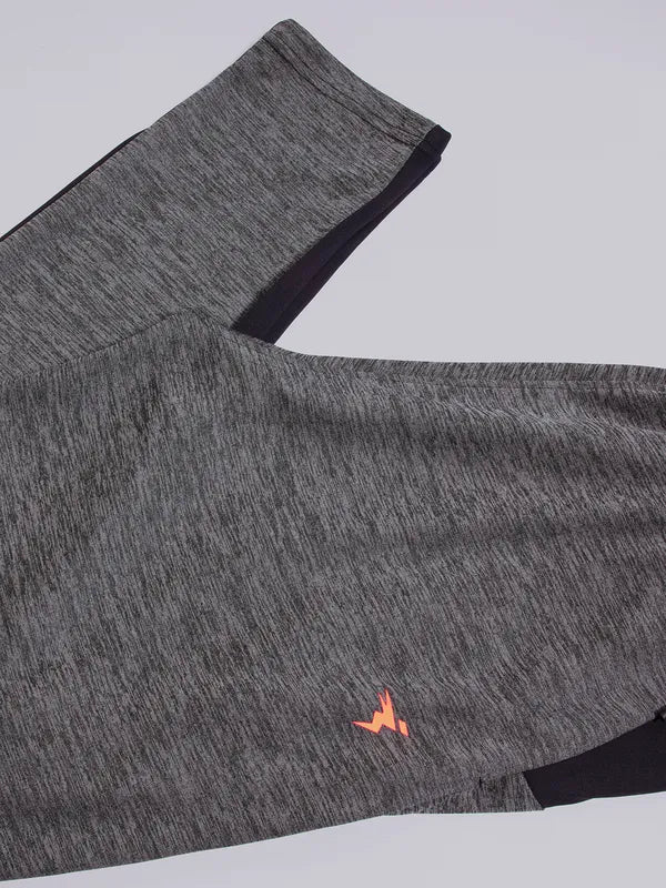 Men Melange Slim Fit Trackpants with TECHNO DRY - Image 6