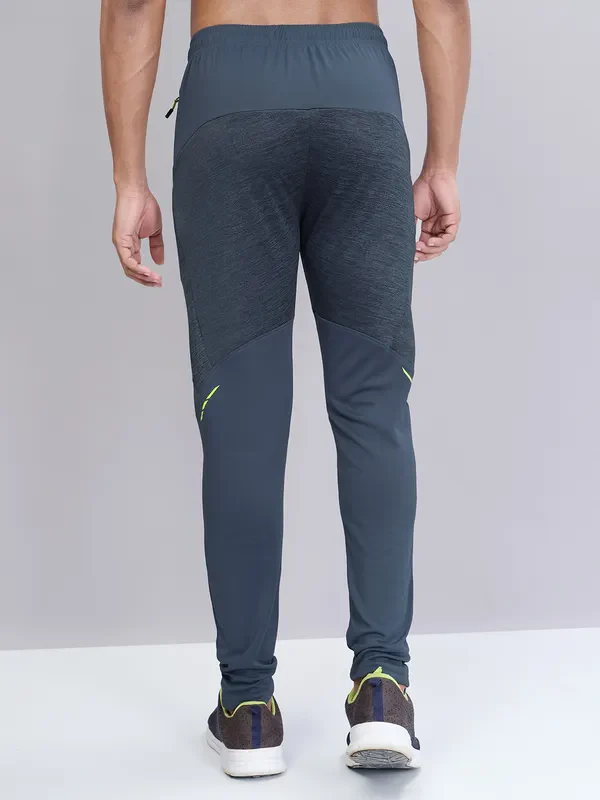 Men Melange Slim Fit Trackpants with TECHNO DRY - Image 4