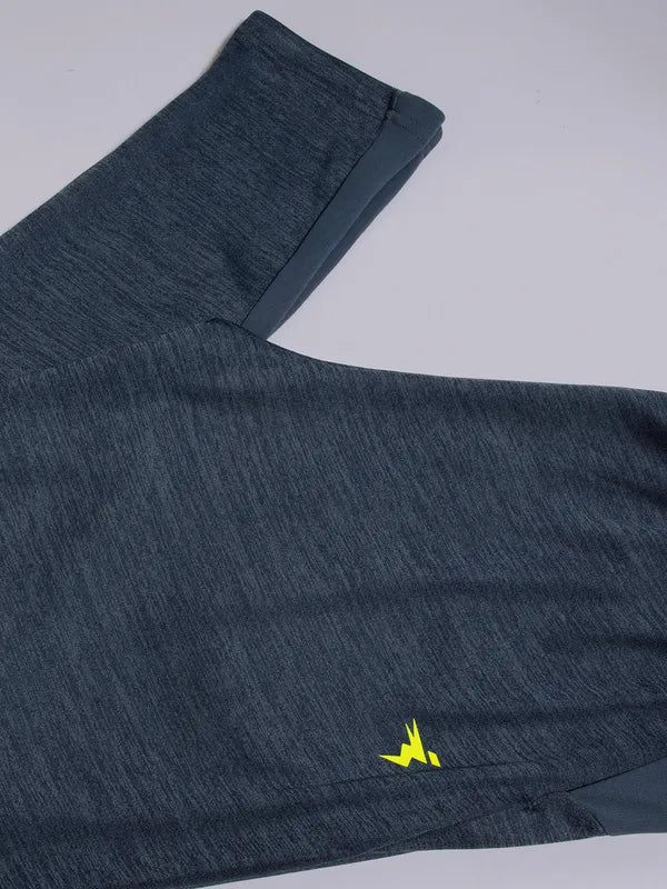 Men Melange Slim Fit Trackpants with TECHNO DRY - Image 7