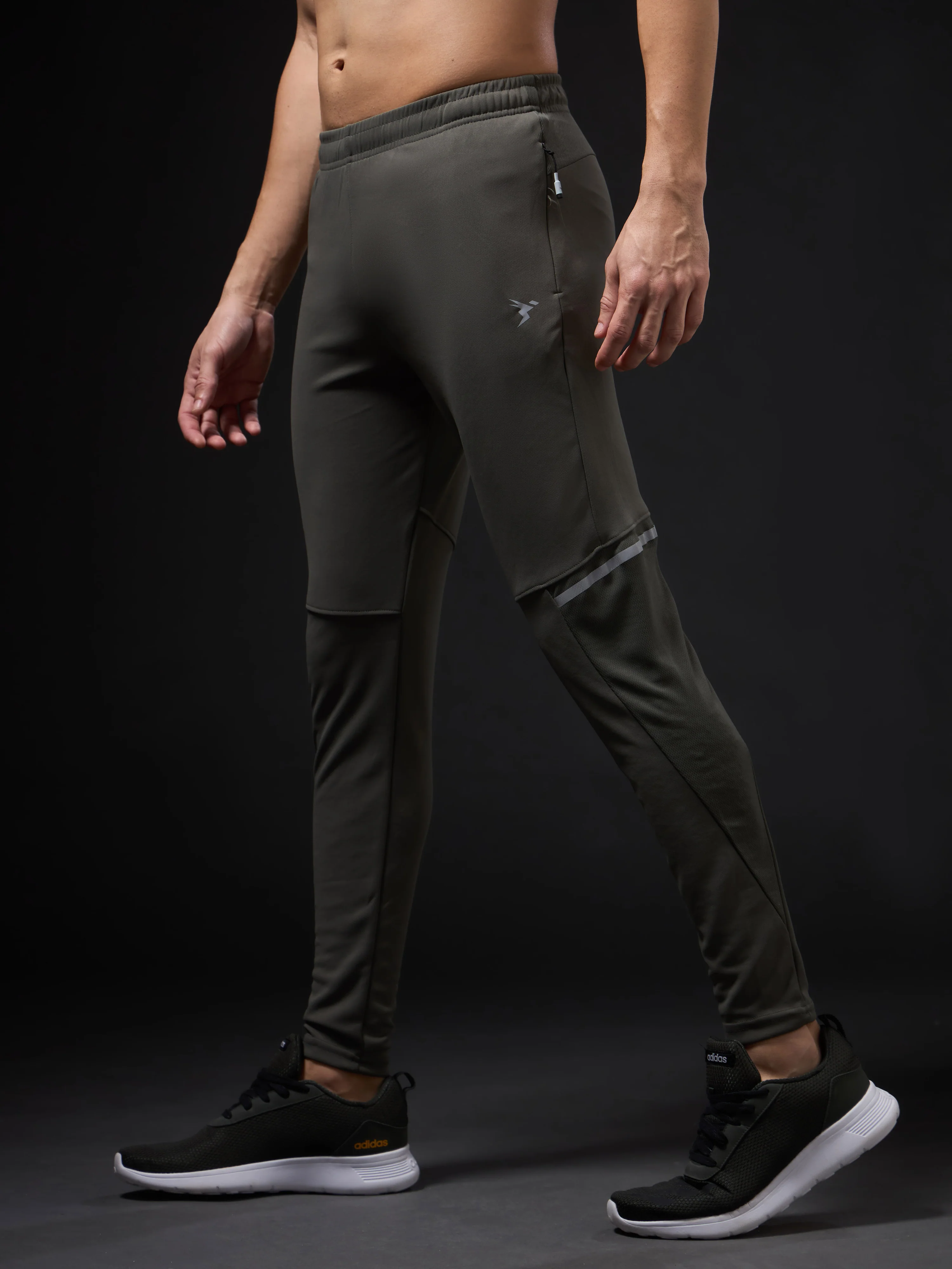Men Solid Slim Fit Trackpants with TECHNO DRY - Image 4