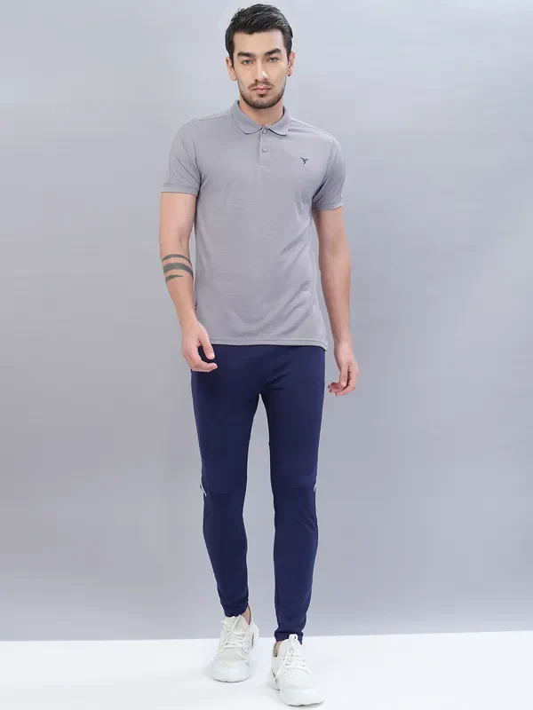 Men Solid Slim Fit Trackpants with TECHNO DRY - Image 2