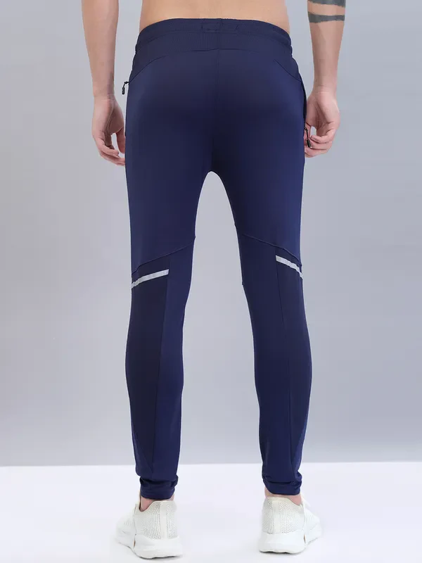 Men Solid Slim Fit Trackpants with TECHNO DRY - Image 4