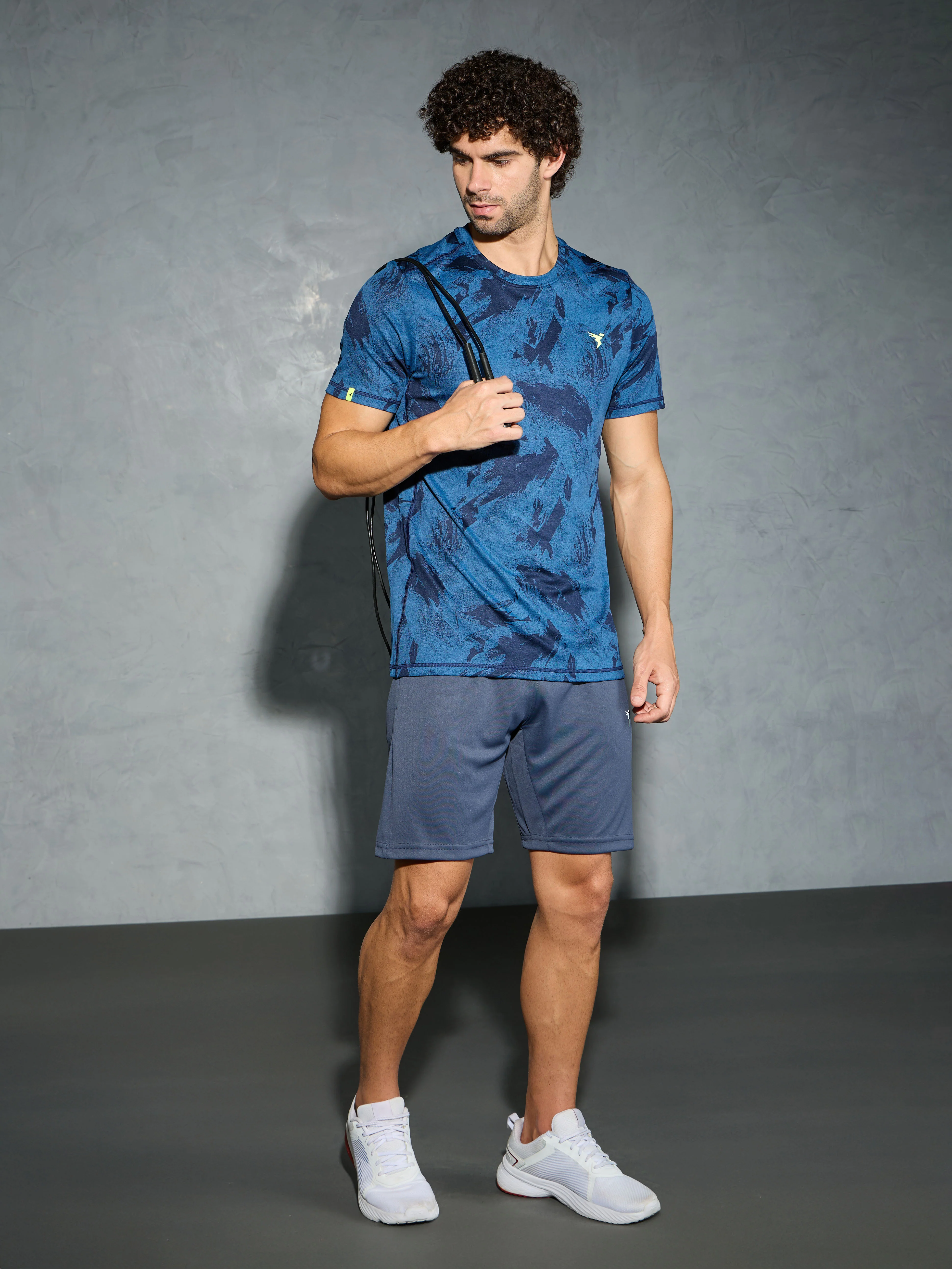 Men Solid Slim Fit Shorts with TECHNO DRY - Image 4