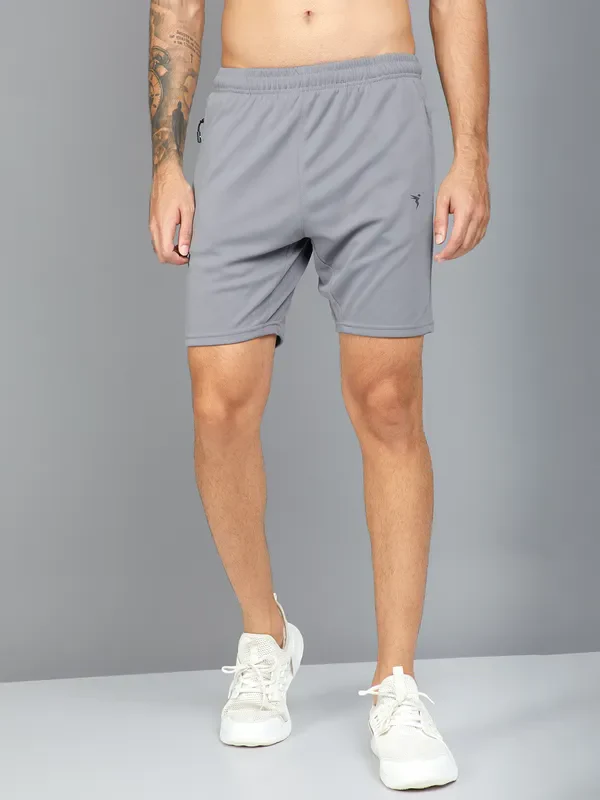 Men Solid Slim Fit Shorts with TECHNO DRY - Image 3