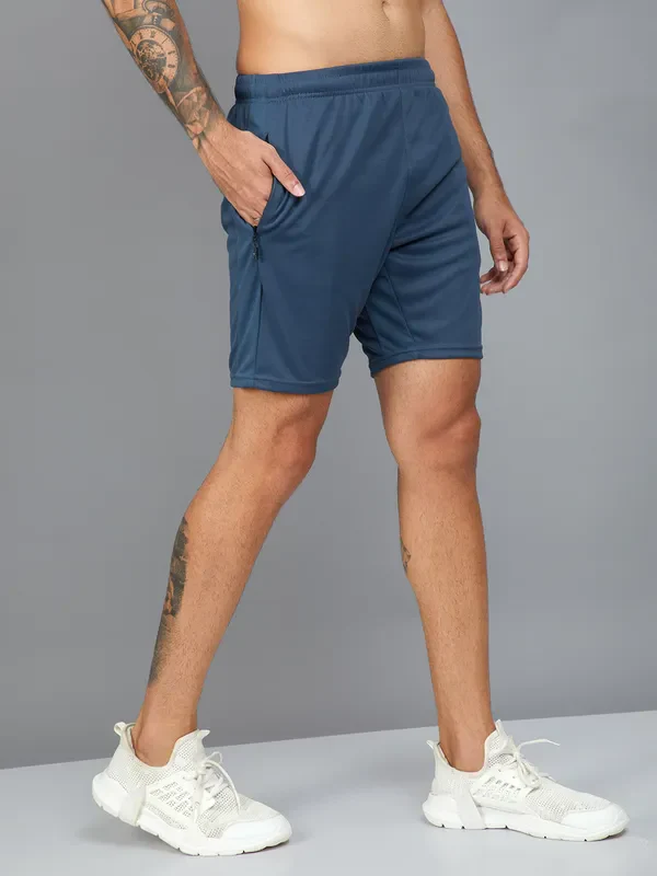 Men Solid Slim Fit Shorts with TECHNO DRY - Image 6