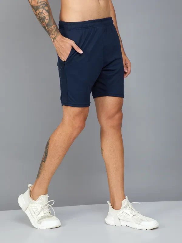 Men Solid Slim Fit Shorts with TECHNO DRY - Image 6