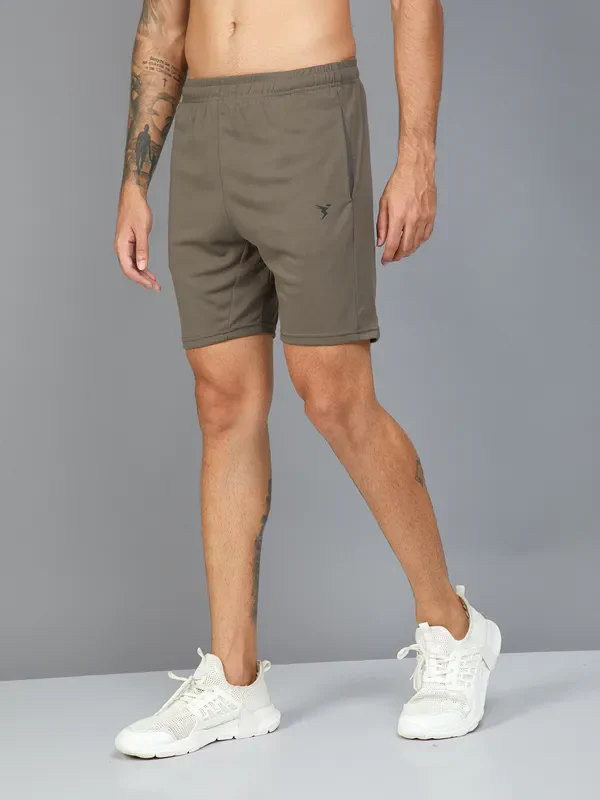 Men Solid Slim Fit Shorts with TECHNO DRY - Image 5