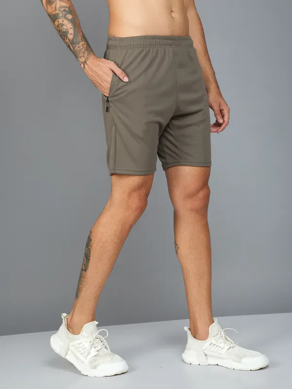 Men Solid Slim Fit Shorts with TECHNO DRY - Image 6