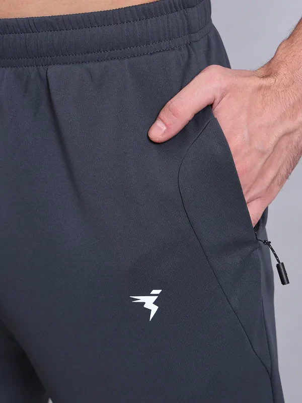 Men Colorblock Slim Fit Trackpants with TECHNO DRY - Image 3