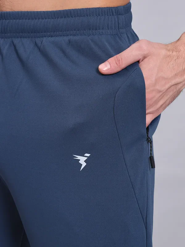 Men Colorblock Slim Fit Trackpants with TECHNO DRY - Image 5