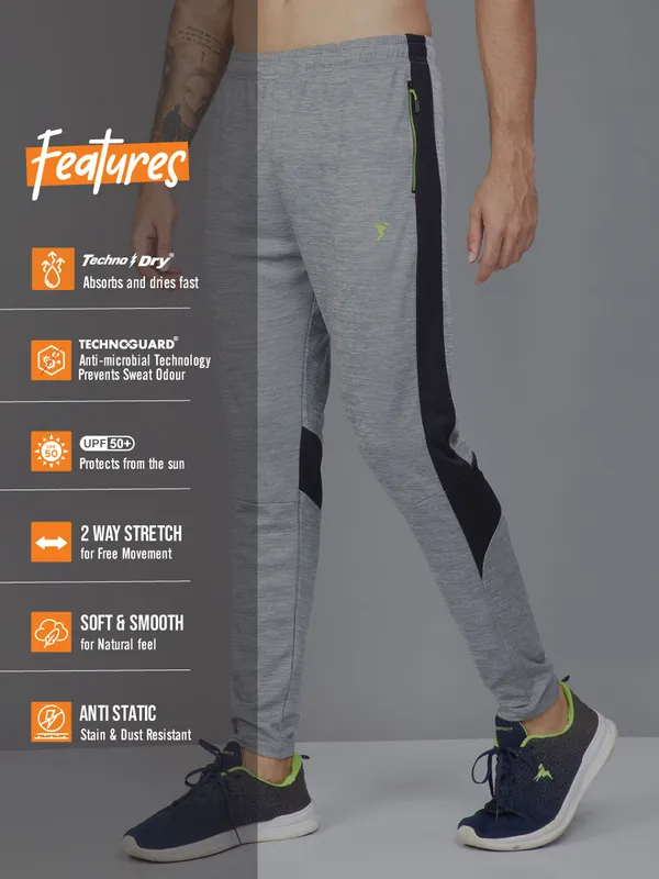 Men Colorblock Slim Fit Trackpants with TECHNO DRY - Image 5