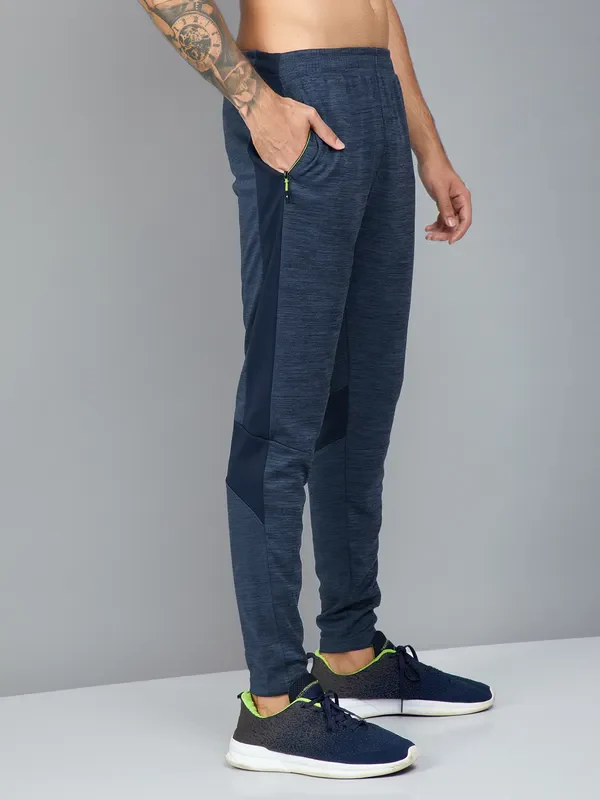 Men Colorblock Slim Fit Trackpants with TECHNO DRY - Image 4