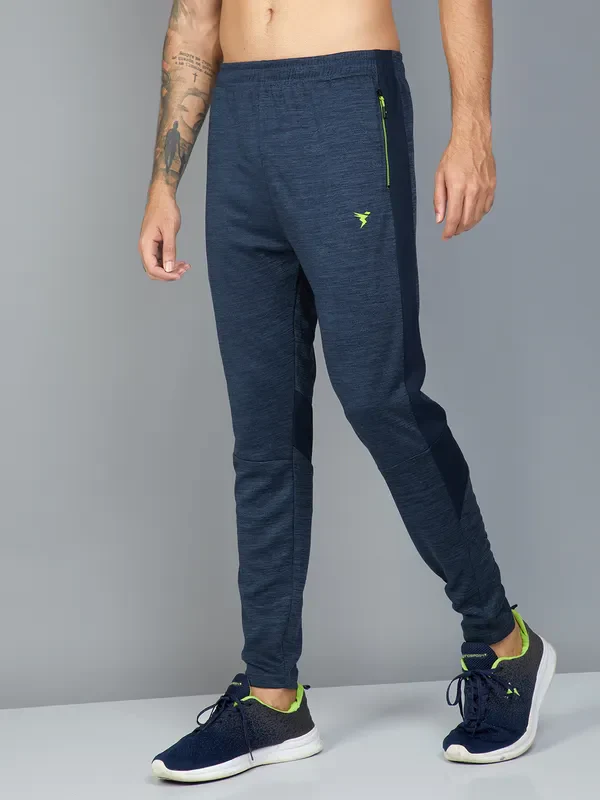 Men Colorblock Slim Fit Trackpants with TECHNO DRY - Image 6