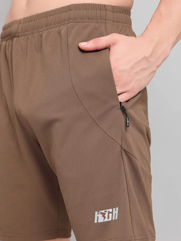 Men Solid Slim Fit Shorts with MATPIQ - Image 5