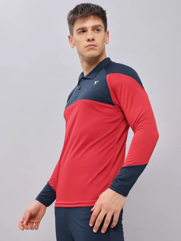 Men Colorblock Slim Fit Polo T-shirt with TECHNO COOL+ - Image 5