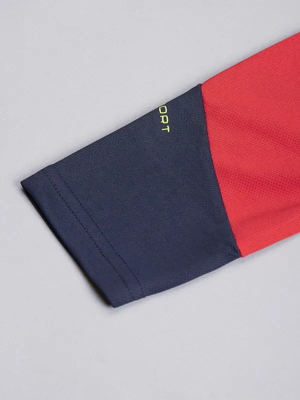 Men Colorblock Slim Fit Polo T-shirt with TECHNO COOL+ - Image 8