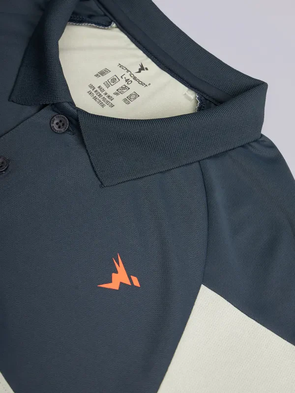 Men Colorblock Slim Fit Polo T-shirt with TECHNO COOL+ - Image 7