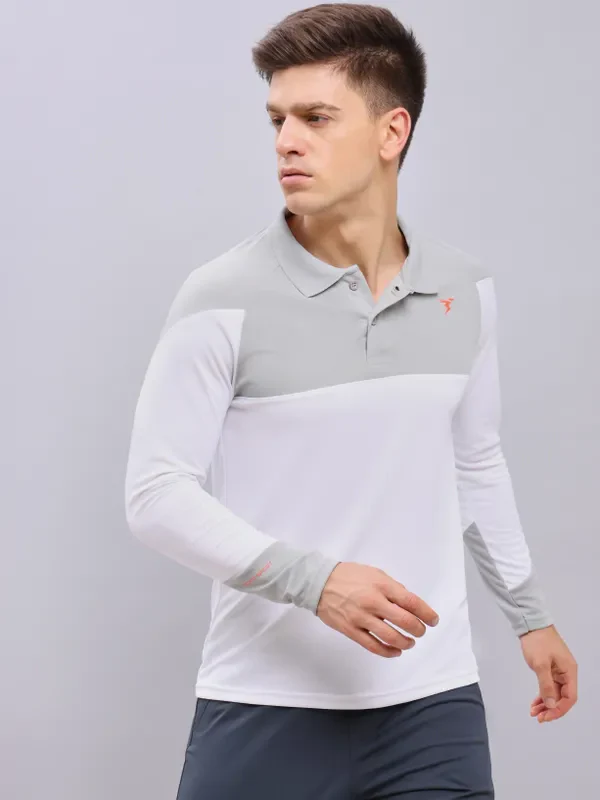 Men Colorblock Slim Fit Polo T-shirt with TECHNO COOL+ - Image 5