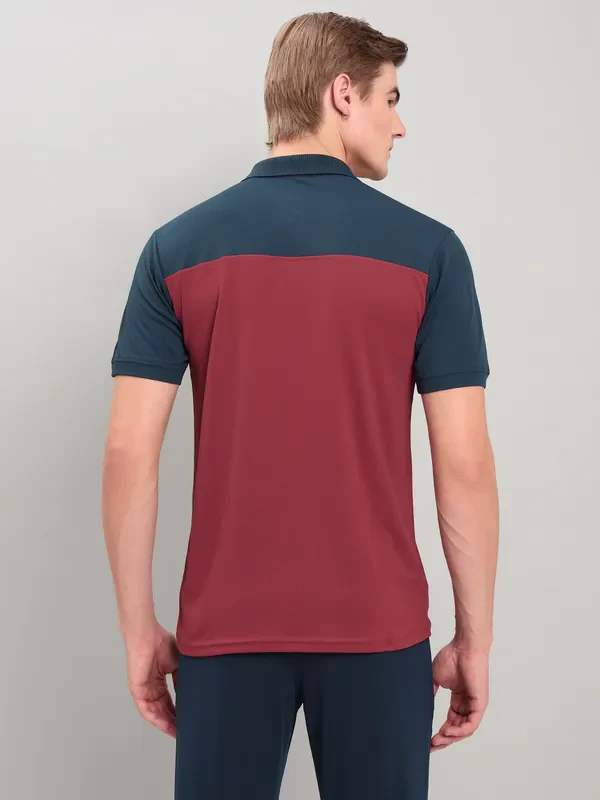 Men Colorblock Slim Fit Polo T-shirt with TECHNO COOL+ - Image 4