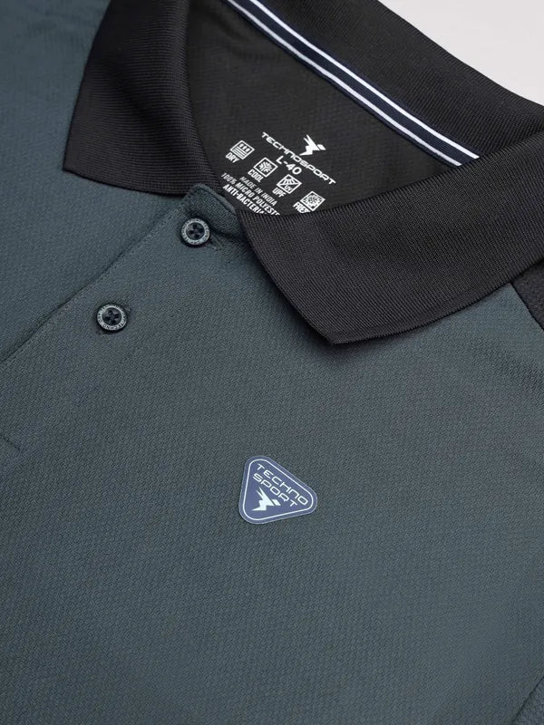 Men Colorblock Slim Fit Polo T-shirt with TECHNO COOL+ - Image 7