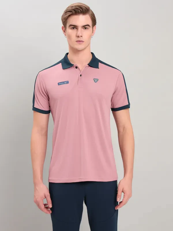 Men Colorblock Slim Fit Polo T-shirt with TECHNO COOL+ - Image 3