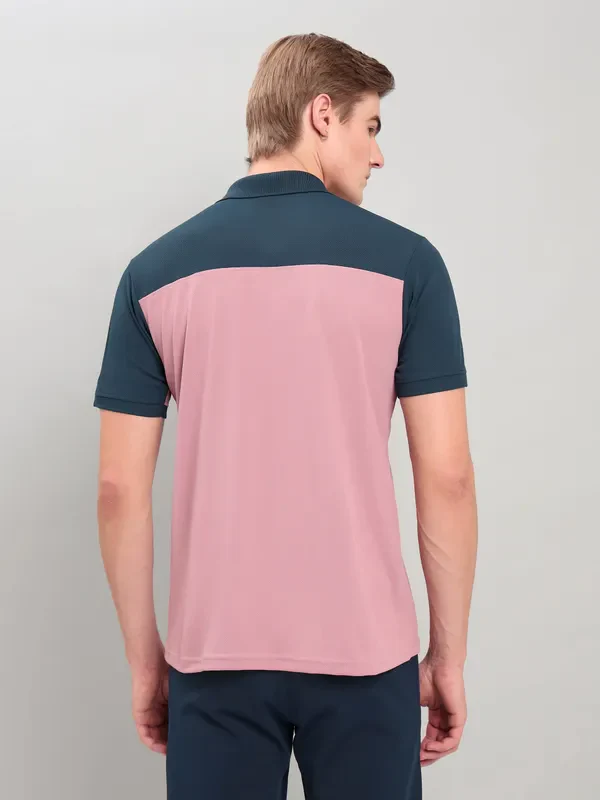 Men Colorblock Slim Fit Polo T-shirt with TECHNO COOL+ - Image 4