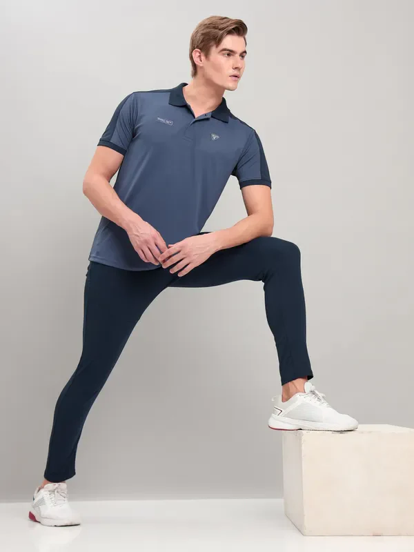 Men Colorblock Slim Fit Polo T-shirt with TECHNO COOL+ - Image 3