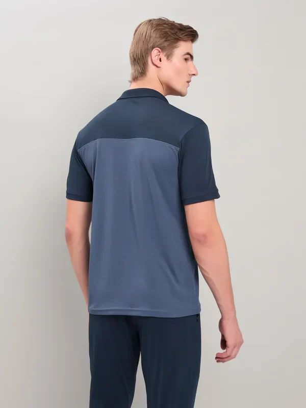 Men Colorblock Slim Fit Polo T-shirt with TECHNO COOL+ - Image 4