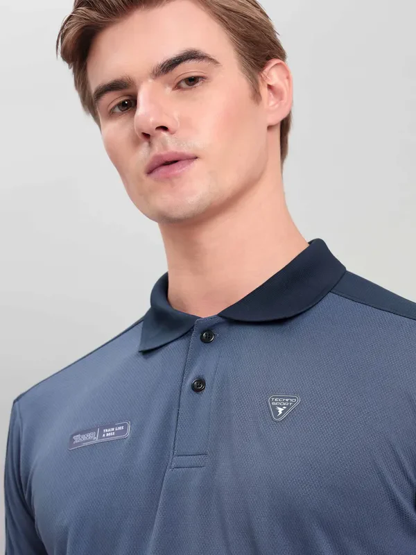 Men Colorblock Slim Fit Polo T-shirt with TECHNO COOL+ - Image 6