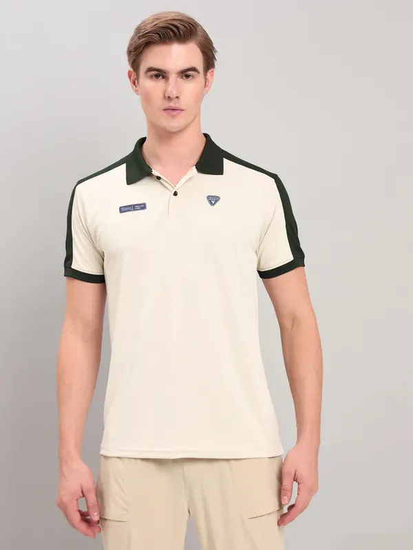 Men Colorblock Slim Fit Polo T-shirt with TECHNO COOL+ - Image 3