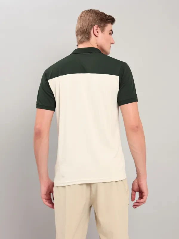 Men Colorblock Slim Fit Polo T-shirt with TECHNO COOL+ - Image 4