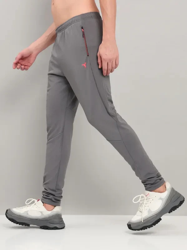 Men Solid Slim Fit Trackpants with TECHNO DRY - Image 4