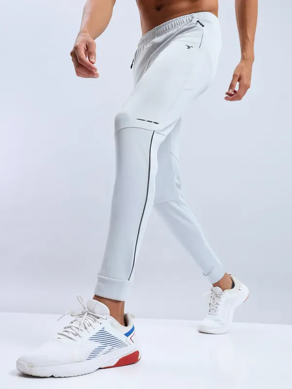 Men Solid Slim Fit Trackpants with TECHNO DRY