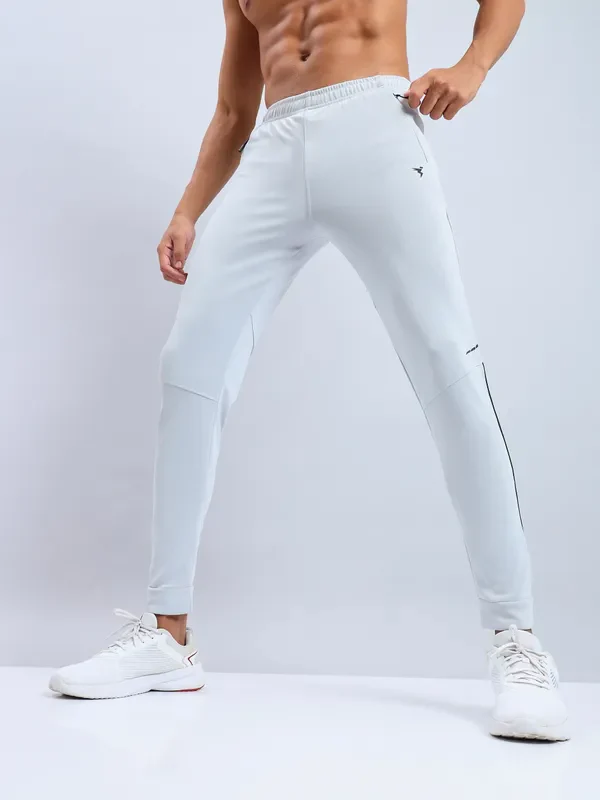 Men Solid Slim Fit Trackpants with TECHNO DRY - Image 6