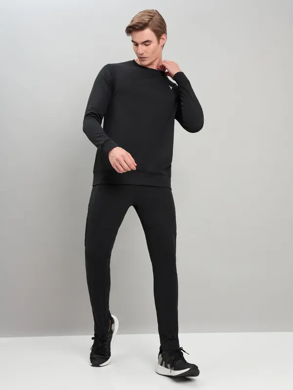 Men Solid Slim Fit Trackpants with TECHNO DRY - Image 2