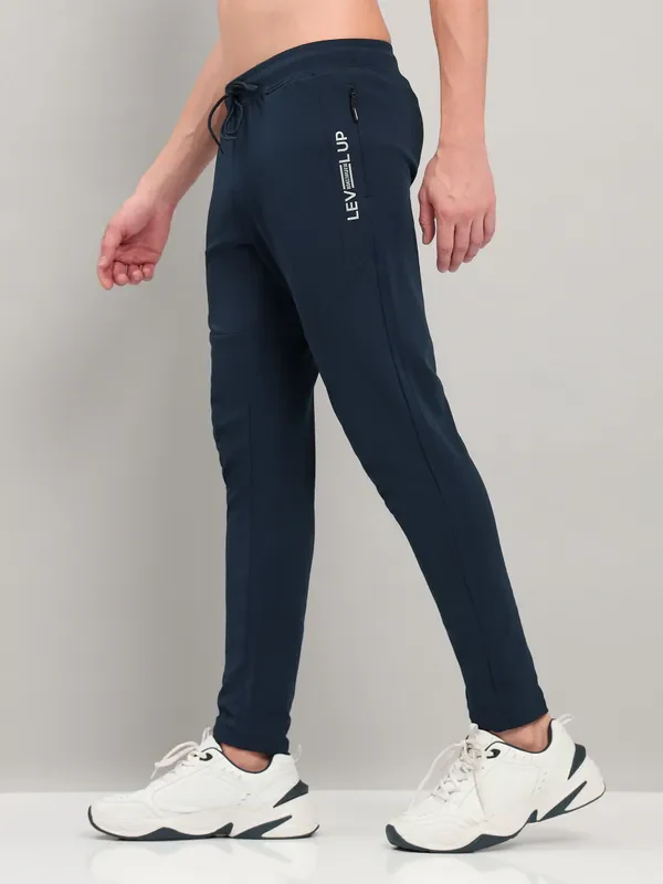 Men Solid Slim Fit Trackpants with TECHNO DRY - Image 5