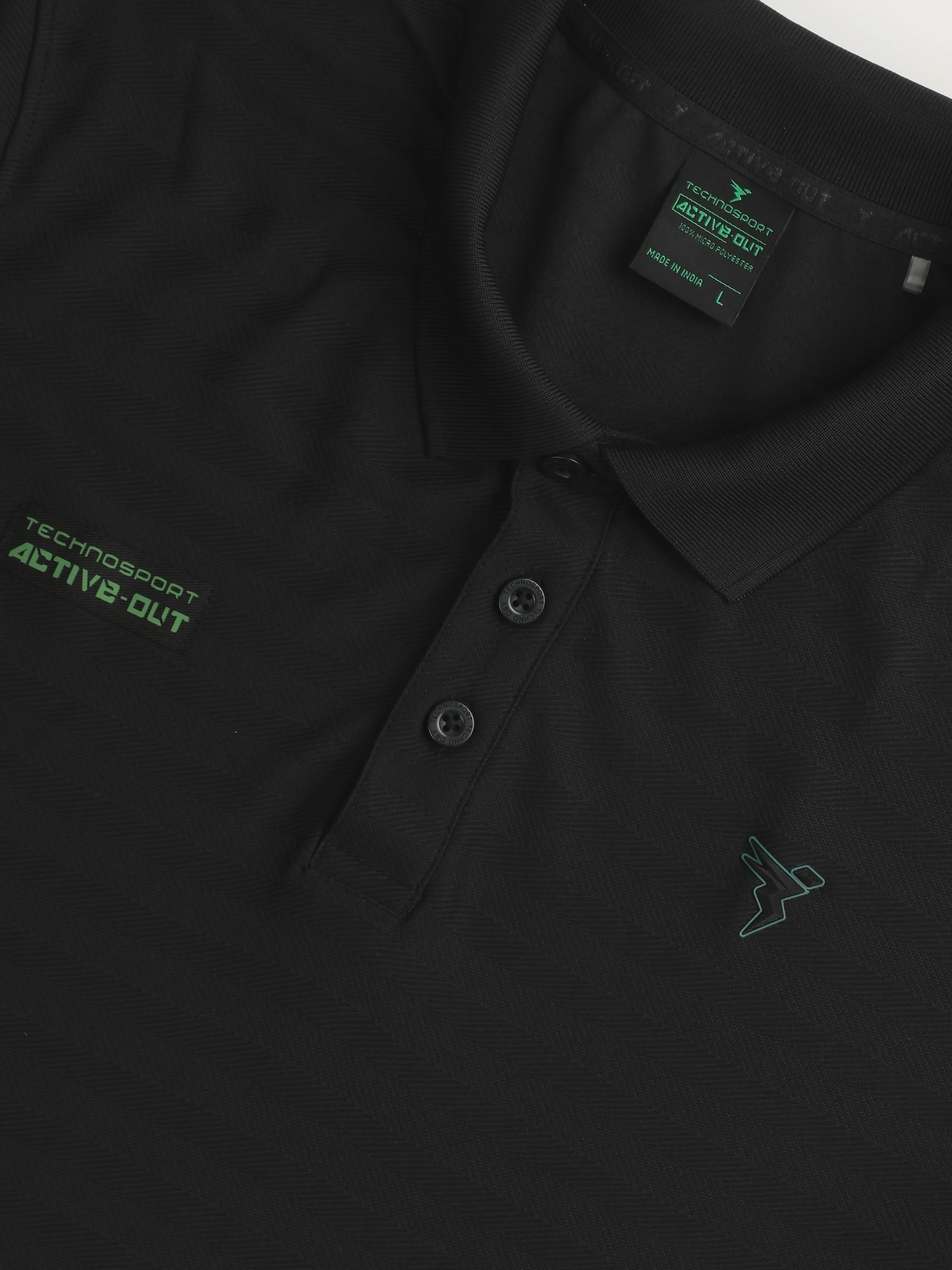 Men Self Design Active Out Polo T-Shirt Slim Fit with MATPIQ - Image 7