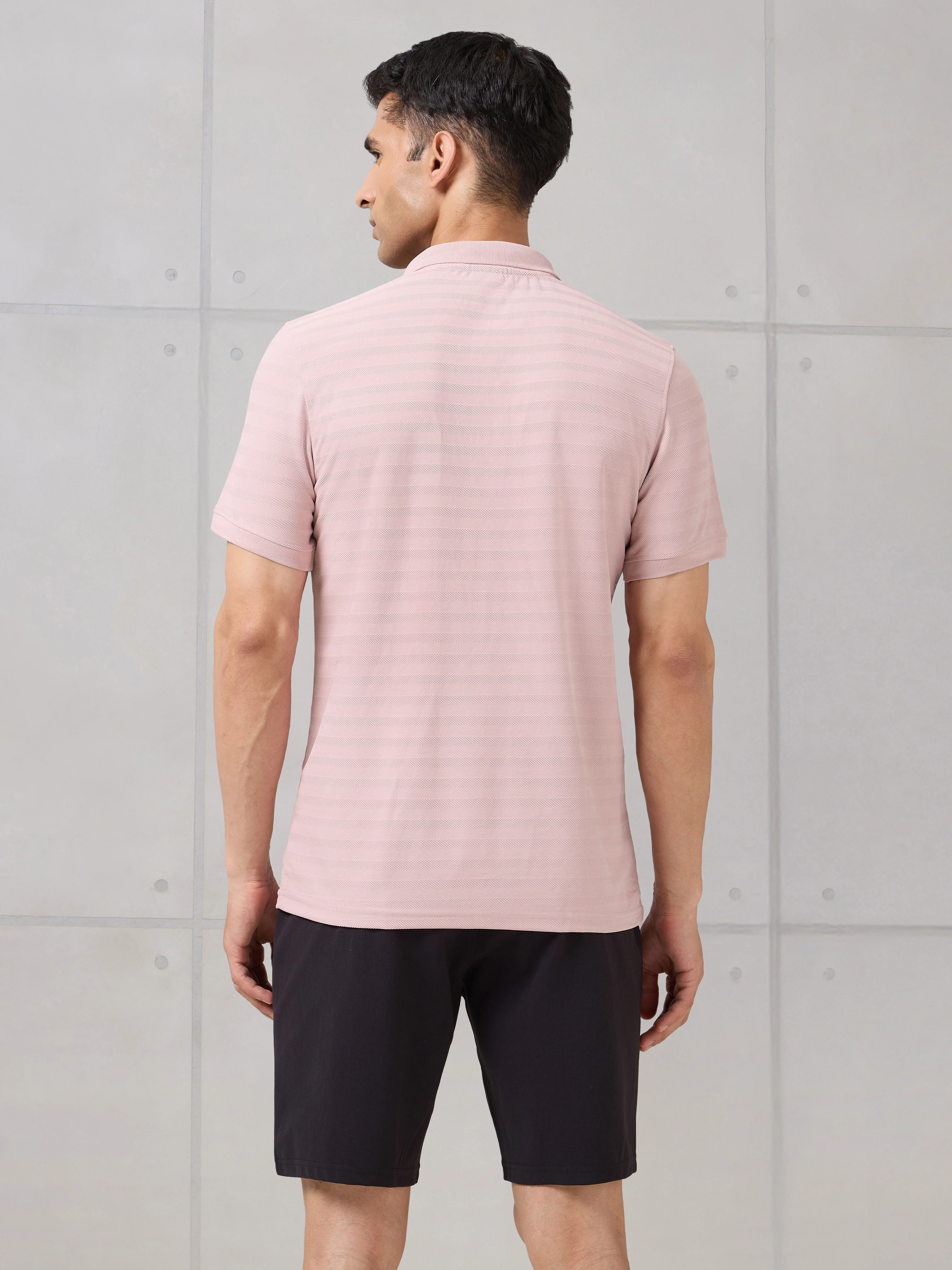 Men Self Design Active Out Polo T-Shirt Slim Fit with MATPIQ - Image 3